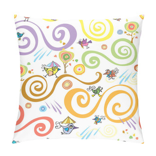 Personality  Autumn Pattern With Birds Pillow Covers