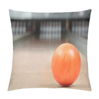 Personality  Ball On Floor In Bowling Club Pillow Covers
