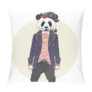 Personality  Cute Panda Pirate Pillow Covers