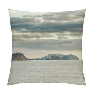 Personality  Spanish Coastal Landscpae With Castle San Juan On Cliff, Aguilas, Murcia Region, Spain. Pillow Covers