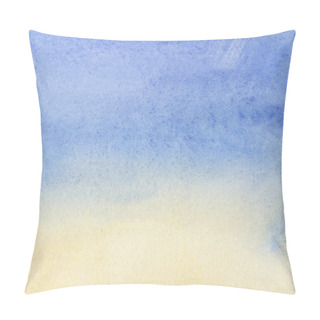 Personality  Abstract Watercolor Background. Smooth Color Transition From Light Blue To Gently Orange. Hand-drawn Gradient On Texture Paper. Pillow Covers