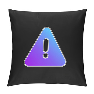 Personality  Alert Blue Gradient Vector Icon Pillow Covers