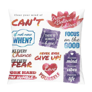 Personality  Set Of Motivational Quotes Pillow Covers