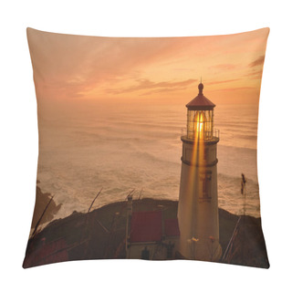 Personality  Heceta Head Lighthouse At Sunset, Built In 1892 Pillow Covers