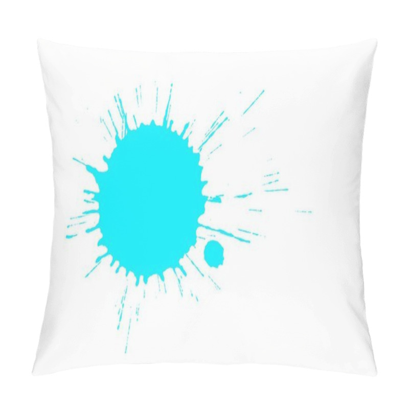 Personality  Cyan Paint Splash Pillow Covers