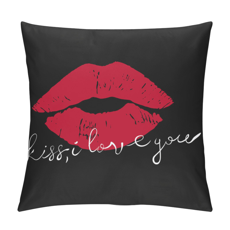 Personality  kiss lipstick romantic drawing pillow covers