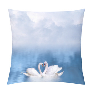 Personality  Graceful Swans In Love Pillow Covers