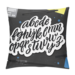 Personality  Handwritten Alphabet For Design Pillow Covers