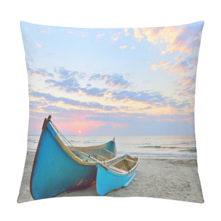 Personality  Fishing Boats And Sunrise  Pillow Covers