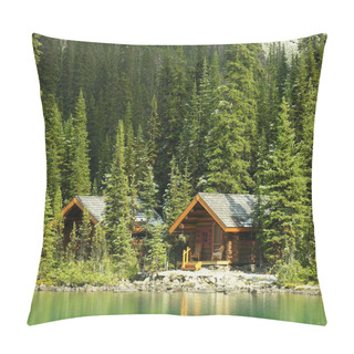 Personality  Wooden Cabins At Lake O'Hara, Yoho National Park, Canada Pillow Covers