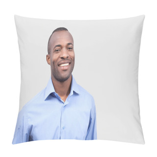 Personality  Young Black Man Smiling At Camera Pillow Covers