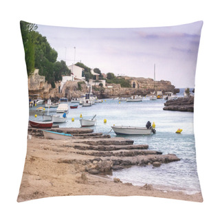 Personality  Boats On A Sea Loch, Menorca Pillow Covers