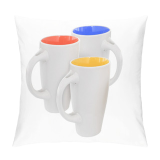 Personality  Three Multicolored Mugs Pillow Covers