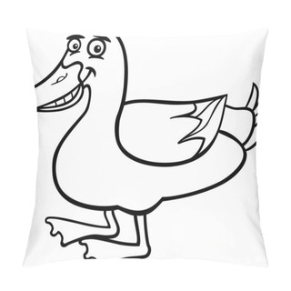 Personality  Farm Duck Cartoon For Coloring Book Pillow Covers