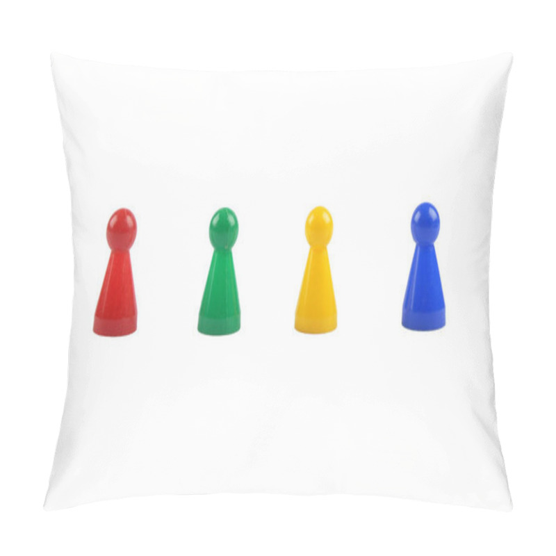 Personality  Pawns In A Game On White Background Pillow Covers