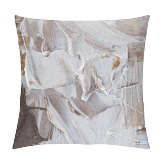 Personality  Creative Background With Beige And Brown Brush Strokes Of Oil Paint Pillow Covers