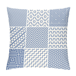 Personality  Vector Mono Line Backgrounds With Simple Patterns Pillow Covers