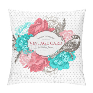 Personality  Vintage Floral Background. Pillow Covers