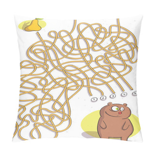 Personality  Bear Maze Game Pillow Covers