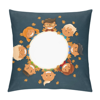Personality  Vector Illustration Of Happy Kids. Back To School. Vector Illustration Pillow Covers