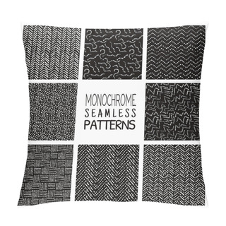 Personality  Abstract Monochrome Seamless Background Patterns Pillow Covers