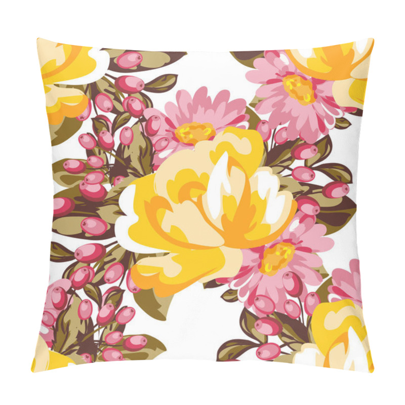 Personality  Seamless Watercolor Flower Pattern Pillow Covers