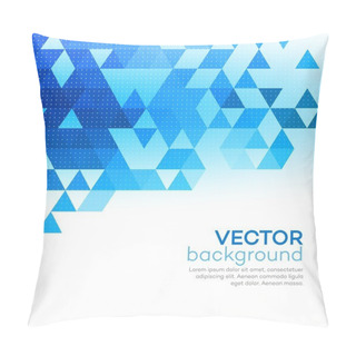 Personality  Abstract Background Made Up Of Blue Triangular Shapes Pillow Covers