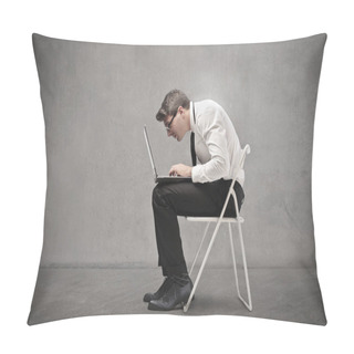 Personality  Businessman At Work Pillow Covers