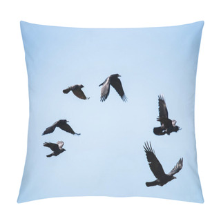 Personality  Flying Rooks And Jackdaws Pillow Covers