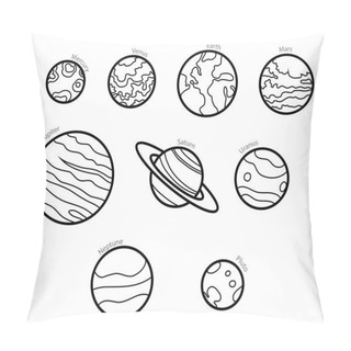 Personality  Solar System Planets Pillow Covers