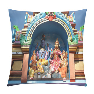 Personality  Traditional Statues Of Gods And Goddesses In The Hindu Temple Pillow Covers