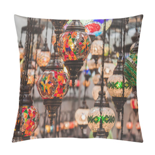 Personality  Colorful Lamps At Orient Festival In Milan, Italy Pillow Covers
