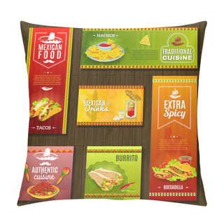 Personality  Mexican Food Banner Set Pillow Covers