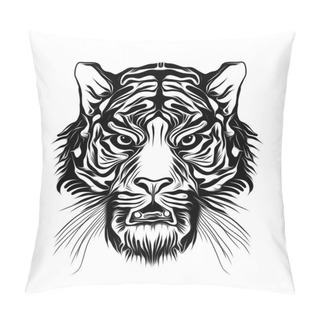 Personality  Wild Tiger Face Tattoo Pillow Covers