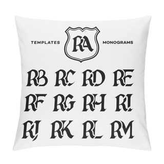 Personality  Monograms Design Templates Pillow Covers