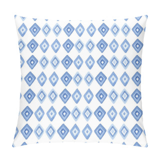 Personality  Watercolor Seamless Pattern With Rhombus. Pillow Covers