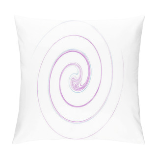 Personality  Curve Rotated Volute, Helix Shape. Colorful Spiral, Swirl And Twirl Design Element. Cyclic Rotation, Curl Design. Vector Pillow Covers