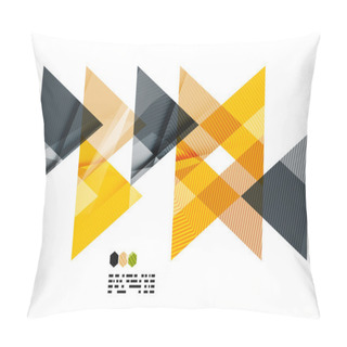 Personality  Bright Yellow Geometric Modern Design Template Pillow Covers