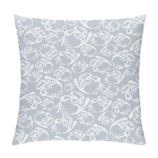 Personality  Seamless Silver And White Round Pattern. This Image Is A Vector Illustration. Pillow Covers