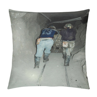 Personality  Hard Work In Silver Mines Pillow Covers