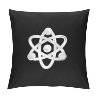 Personality  Atom Silver Plated Metallic Icon Pillow Covers