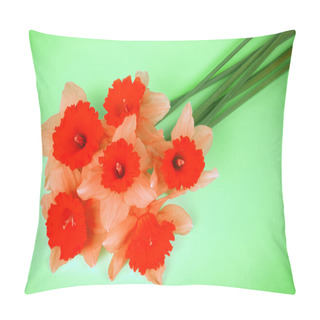 Personality  Red Daffodil Flowers Pillow Covers