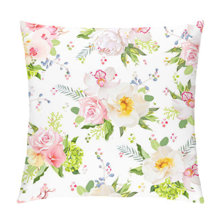 Personality  Pretty Summer Garden Seamless Vector Design Print Pillow Covers