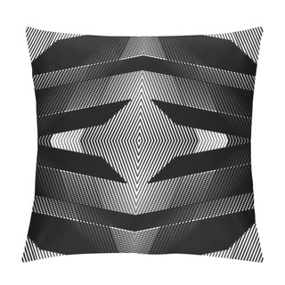 Personality  Grid Background With Mirrored Geometry Pillow Covers
