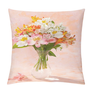 Personality  Bouquet Of Alstroemeria Pillow Covers