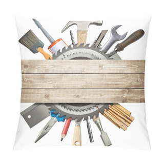 Personality  Carpentry, Construction Collage Pillow Covers