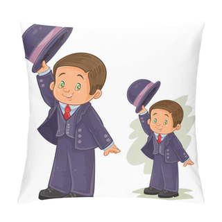 Personality  Young Boy In Ballroom Pillow Covers