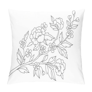 Personality   Flowers Branch Illustration Pillow Covers