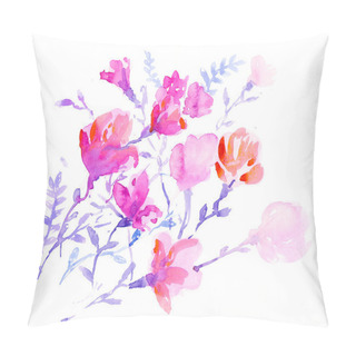 Personality  Watercolors Colorful Flowers Pillow Covers