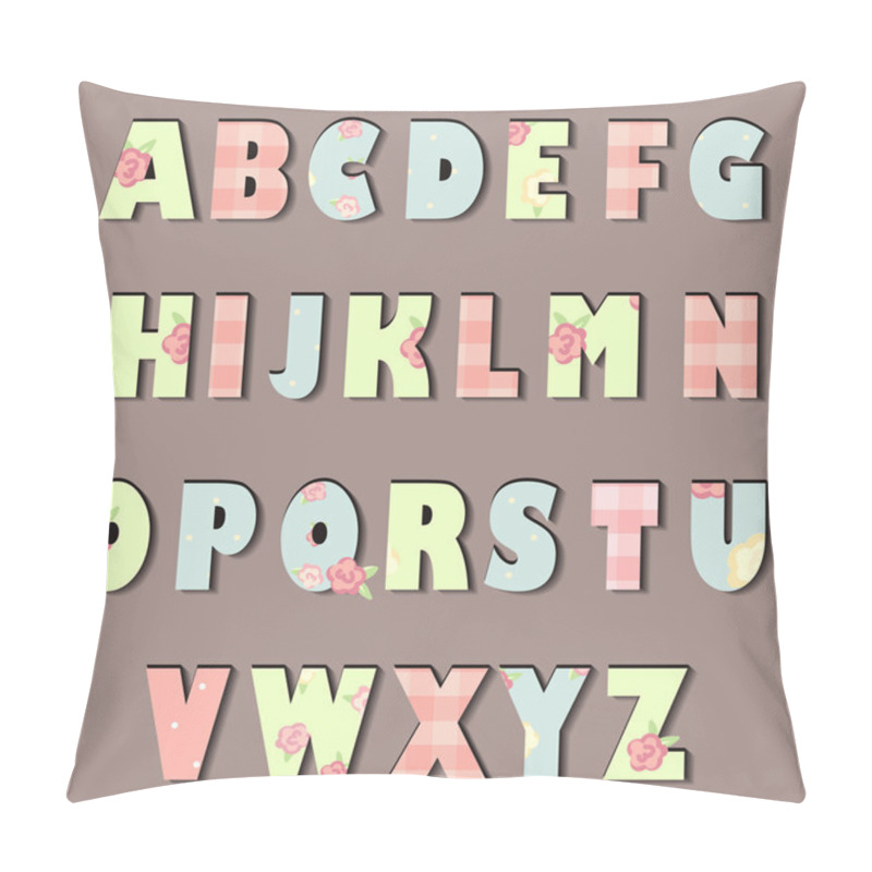 Personality  english alphabet. shabby chic pillow covers